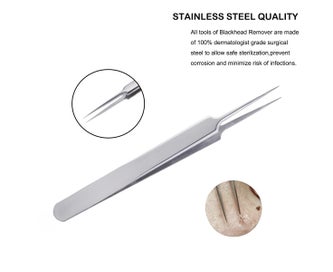 Listing 3 of 5 for Blackhead Removal ToolPcs Curved Blackhead Tweezers Acne Acne Acne Extra
