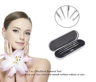 Listing 4 of 5 for Blackhead Removal ToolPcs Curved Blackhead Tweezers Acne Acne Acne Extra