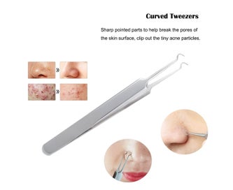 Listing 5 of 5 for Blackhead Removal ToolPcs Curved Blackhead Tweezers Acne Acne Acne Extra