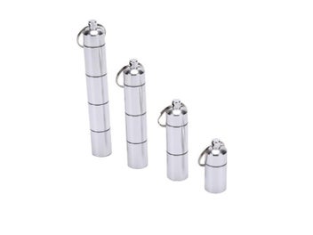 Listing 4 of 10 for Capsule Shape Aluminum Pill Case With Delicate Seal Waterproof