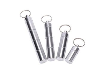 Listing 7 of 10 for Capsule Shape Aluminum Pill Case With Delicate Seal Waterproof