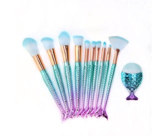 Listing 2 of 6 for 11pcs Mermaid Makeup Brush Sets, Gradient Fishtail Makeup Makeup Tool Sets