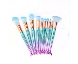 Listing 3 of 6 for 11pcs Mermaid Makeup Brush Sets, Gradient Fishtail Makeup Makeup Tool Sets
