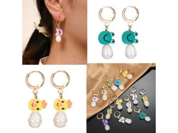 Listing 4 of 8 for 30/50/100pcs Animal Polymer Clay Beads Sunflower Pig Frog Fruit Spacer Seed