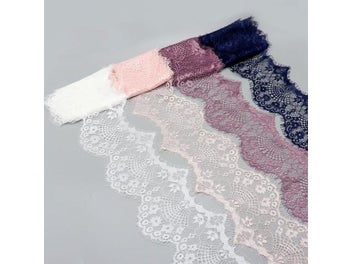 Listing 3 of 10 for 3 Yards Multiple Colour High Quality Flower Embroidered Lace Fabric Trim