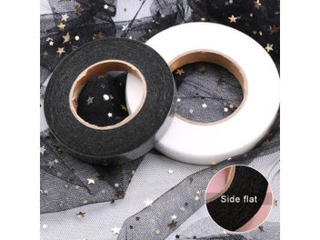 Listing 4 of 10 for 70yards White/Black Double Faced Adhesive Fabric Tape For DIY Cloth Garment