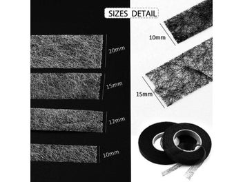 Listing 5 of 10 for 70yards White/Black Double Faced Adhesive Fabric Tape For DIY Cloth Garment