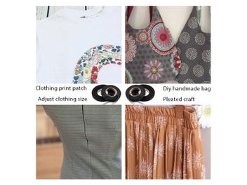 Listing 8 of 10 for 70yards White/Black Double Faced Adhesive Fabric Tape For DIY Cloth Garment