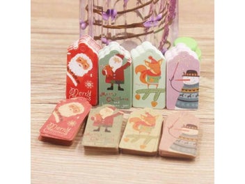 Listing 3 of 10 for 100PC White Kraft Printed Christmas New Year Gift Tags For Cake Party