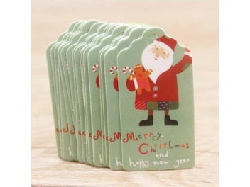 Listing 5 of 10 for 100PC White Kraft Printed Christmas New Year Gift Tags For Cake Party