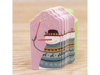 Listing 8 of 10 for 100PC White Kraft Printed Christmas New Year Gift Tags For Cake Party