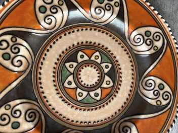 Listing 3 of 8 for Classic Sharlotte Rhead Crown Ducal Arabian Scroll Plate Large