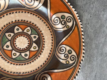 Listing 4 of 8 for Classic Sharlotte Rhead Crown Ducal Arabian Scroll Plate Large