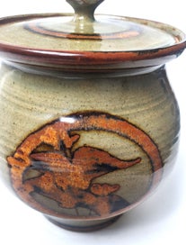 Listing 12 of 17 for +++ JOHN CRAWFORD (1951-2012) POTTERY JAR +++