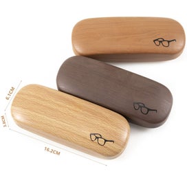 Listing 2 of 9 for Portable PU Wood Grain Glasses Case Hard Case Sunglasses Protector Storage Box
