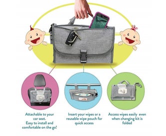 Listing 3 of 7 for Portable Diaper Changing Pad, Portable Changing pad for Newborn GirlBoy