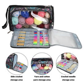 Listing 3 of 5 for Elosung Multi Functional Crochet Hook And Yarn Storage Bag Convenient Carrying C