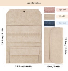 Listing 5 of 5 for Navy Blue Crochet Accessories Storage Pouch Soft Leatherette Organizer For Hooks