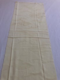 Listing 4 of 8 for Vintage Yellow Cloud Silk Japanese Fabric Piece Kimono Panel
