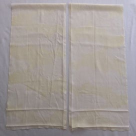 Listing 2 of 10 for Vintage Japanese Silk Fabric Pieces X2 Yellow Cloud Kimono Panels