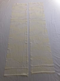 Listing 8 of 10 for Vintage Japanese Silk Fabric Pieces X2 Yellow Cloud Kimono Panels