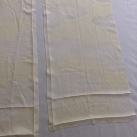 Listing 6 of 10 for Vintage Japanese Silk Fabric Pieces X2 Yellow Cloud Kimono Panels