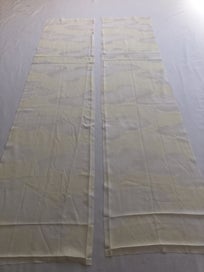 Listing 10 of 10 for Vintage Japanese Silk Fabric Pieces X2 Yellow Cloud Kimono Panels