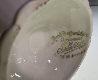 Listing 7 of 7 for Clarice Cliff Fan-Shaped Vase – Royal Staffordshire, England c.1930s–1940s