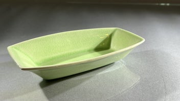 Listing 6 of 10 for 2 Vintage Clarice Cliff Dishes – Pink & Green Glazed Earthenware, England