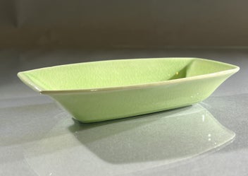 Listing 7 of 10 for 2 Vintage Clarice Cliff Dishes – Pink & Green Glazed Earthenware, England