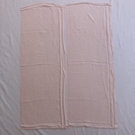 Listing 3 of 11 for Vintage Pale Pink Japanese Silk Kimono Panel Fabric Piece X2