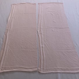 Listing 4 of 11 for Vintage Pale Pink Japanese Silk Kimono Panel Fabric Piece X2