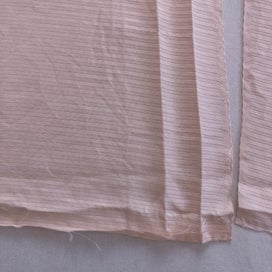 Listing 2 of 11 for Vintage Pale Pink Japanese Silk Kimono Panel Fabric Piece X2