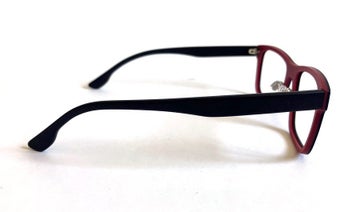 Listing 7 of 12 for Glasses frames plastic - black / dark brown / red with nosepads - UNUSED