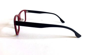 Listing 6 of 12 for Glasses frames plastic - black / dark brown / red with nosepads - UNUSED