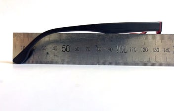 Listing 12 of 12 for Glasses frames plastic - black / dark brown / red with nosepads - UNUSED