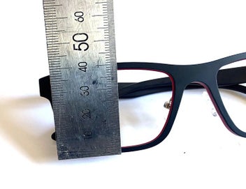 Listing 10 of 12 for Glasses frames plastic - black / dark brown / red with nosepads - UNUSED