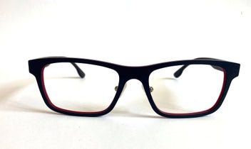 Listing 4 of 12 for Glasses frames plastic - black / dark brown / red with nosepads - UNUSED