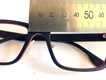 Listing 11 of 12 for Glasses frames plastic - black / dark brown / red with nosepads - UNUSED