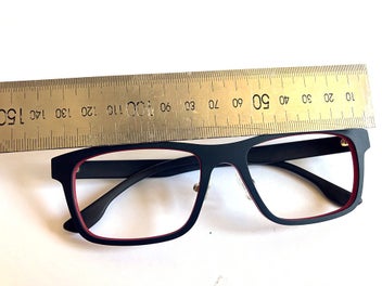 Listing 8 of 12 for Glasses frames plastic - black / dark brown / red with nosepads - UNUSED