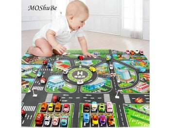 Listing 3 of 9 for Large City Traffic Park Baby Play Mat Waterproof Educational Kids Playmat Game