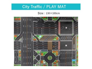 Listing 4 of 9 for Large City Traffic Park Baby Play Mat Waterproof Educational Kids Playmat Game