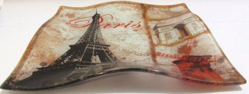 Listing 2 of 2 for Paris glass plate. 30cm x 30cm