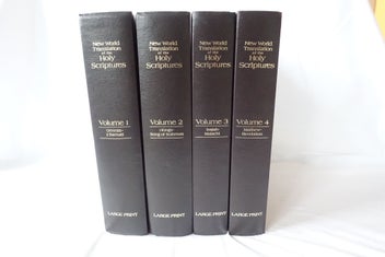 Listing 1 of 17 for New World Translation of the Holy Scriptures 4vol. Large Print Bible (SKU BK42)