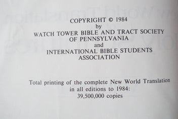 Listing 7 of 17 for New World Translation of the Holy Scriptures 4vol. Large Print Bible (SKU BK42)