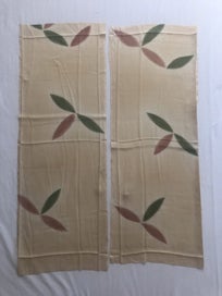 Listing 10 of 12 for Vintage Japanese Woven Silk Fabric Pieces Kimono Panels X2