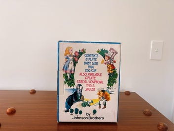 Listing 3 of 3 for Vintage Johnson Brothers Alice And Wonderland Nursery Set