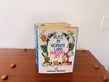 Listing 2 of 3 for Vintage Johnson Brothers Alice And Wonderland Nursery Set