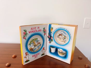Listing 1 of 3 for Vintage Johnson Brothers Alice And Wonderland Nursery Set