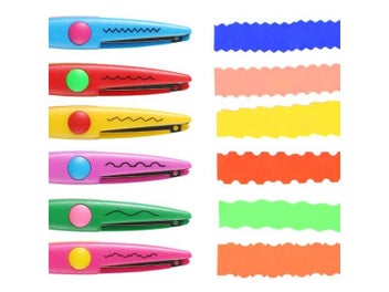 Listing 4 of 10 for Mr.paper 6 Styles Minimalistic Lace Scissors Wavy Pattern Small Round Head